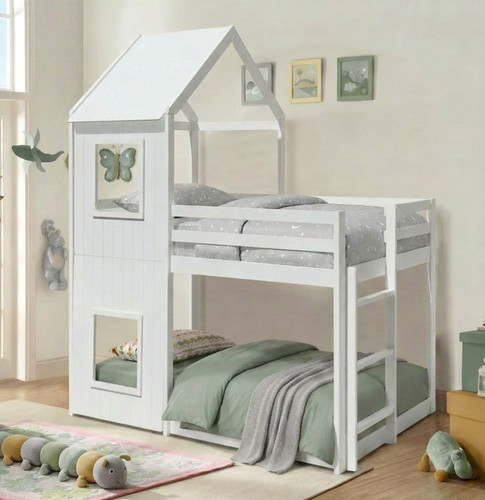 3ft house bunk bed grey - 3ft, in