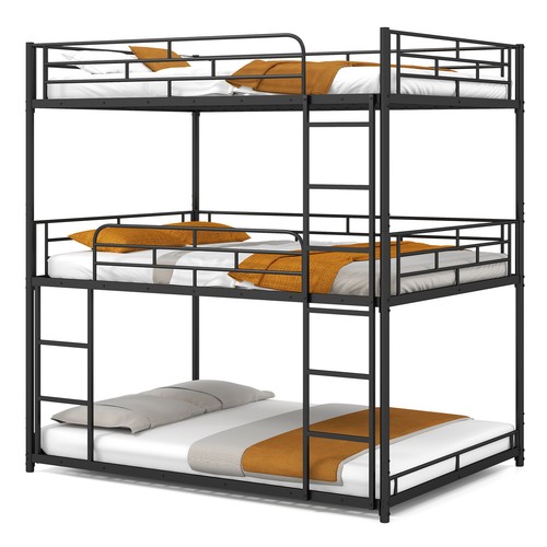 Costway metal triple - metal, bed