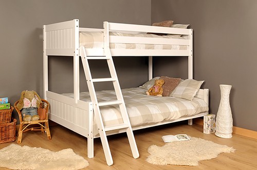 White triple bunk - white, bed