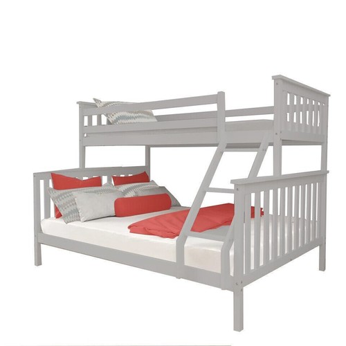 Faulty grey wooden bunk - wooden, bed