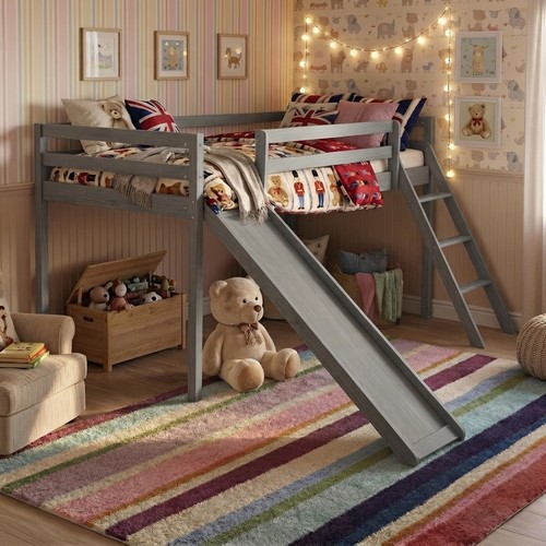 Charming pine wood bunk - wood, bed