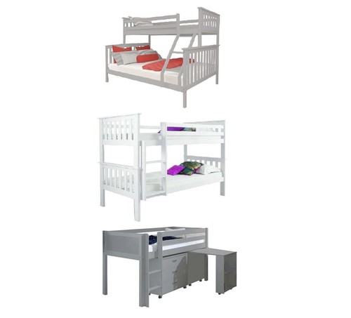 Wooden bunk bed double - wooden, triple