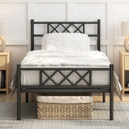 Metal bed frame cross - frame, w/cross-design