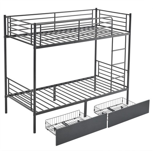 Black twin bunk - black,