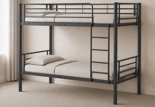 Grey metal single - metal, bunk