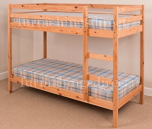 3ft single pine bunk - pine, bed