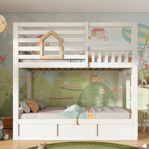 Wooden bunk bed 3ft - bunk,