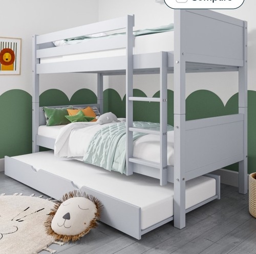 Grey wooden detachable - detachable, bunk
