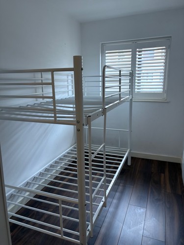 Ikea white bunk bed frame - white,