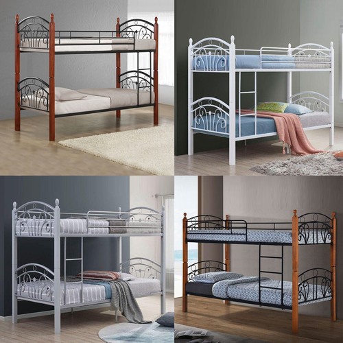 Wooden and metal bunk - and,