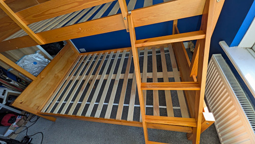 Wooden bunk bed single - wooden,