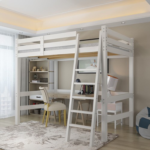 Loft bunk bed - bed, single