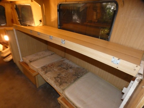 Fold out caravan - bed, with