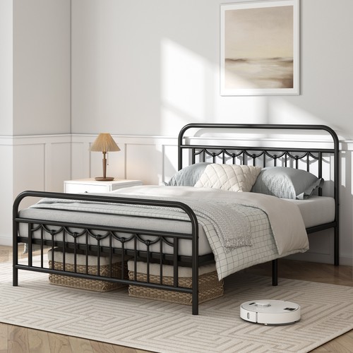Metal bed frame headboard - bed,