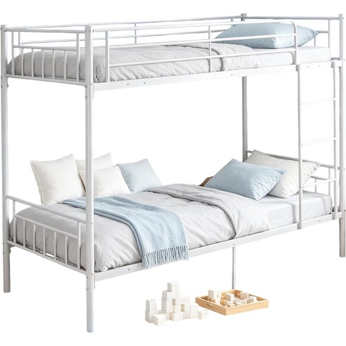 Metal bunk bed frame white - metal,