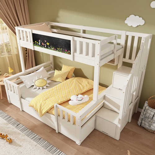 White wooden bunk - bed, w/