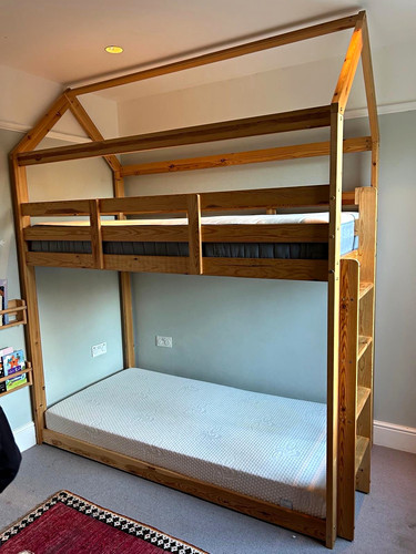 Wooden single bunk - bunk, frame
