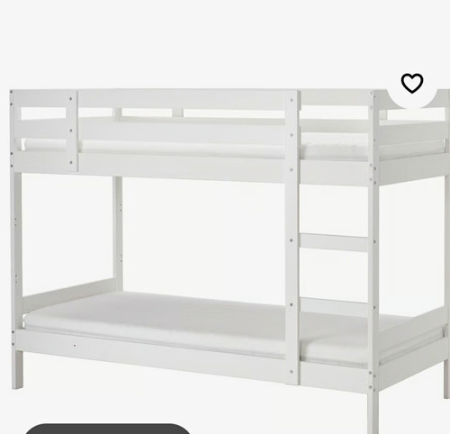 Ikea white wooden single - ikea,