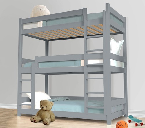 Triple bunk bed pine wood - triple,